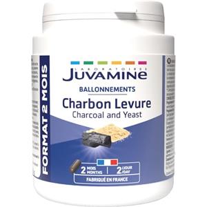 JUVAMINE Carbone, Lievito di Birra, Digestione, gas, gonfiore, 2 mesi