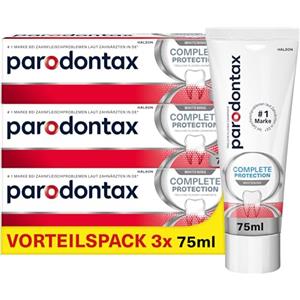 Parodontax Dentifricio Parodontax Complete Protection - Dentifricio sbiancante, 3 x 75 ml, dentifricio per problemi gengivali