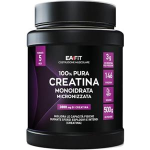 Eafit GRANIONS | PURE CREATINE MONOIDRATO MICRONIZZATA - Creatina per Muscolazione - Favorisce la Crescita Muscolare - Monoidrato - Migliora le Prestazioni Fisiche - Anti-doping -150 Giorni - Polvere 500 g