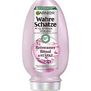 Garnier Risciacquo lisciante per acqua di riso, rituale e forza, per una lucentezza e una morbidezza di lunga durata, assorbente, balsamo, formula vegana, senza siliconi, 1 x 200 ml