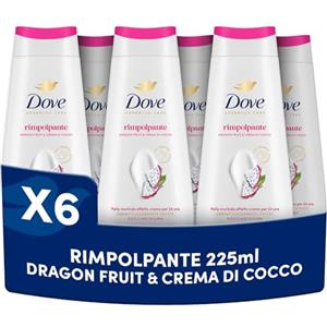 Dove Docciaschiuma Dragon Fruit & Crema di Cocco, Uomo e Donna, 6x225ml