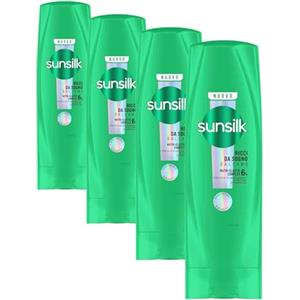 Sunsilk, Balsamo Ricci da Sogno, Balsamo per Capelli Ricci Definiti ed Elastici, Formula Arricchita con Nutri-Elastic Complex con Olio di Macadamia, Elastina e Vitamina B5, 200ml (Confezione da 4)