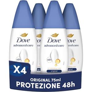 Dove Vapo Original 75 ml, Deodorante Spray Senza Gas Antitraspirante, Protezione Anti-Odore 48 Ore, Ascelle con 1/4 di Crema Idratante, Senza Alcol Etilico (Confezione da 4)