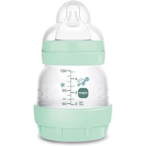 MAM Biberon Anticolica Easy Start 130 ml, Tettarella Misura 0, Verde