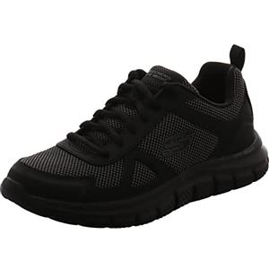 Skechers Track Bucolo, Scarpe running Uomo, Black Leather Mesh Trim, 48.5 EU