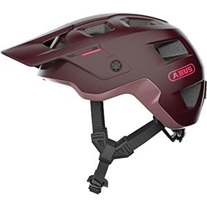 ABUS MoDrop Casco MTB, casco da bicicletta robusto con buona ventilazione per mountain bike, vestibilità personalizzata, per donna e uomo Rosso scuro (wildberry red) S (51-55 cm)