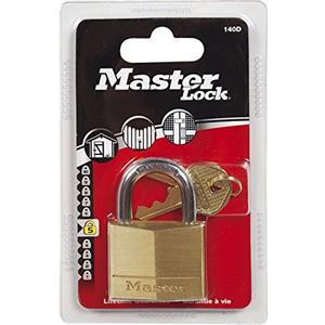 Master Lock 140EURD Lucchetto con Chiavi in Ottone, Oro, 6 x 4 x 1.3 cm