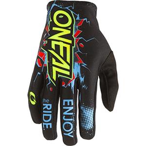 O'NEAL | Guanti da bici e motocross | Bambini | MX MTB DH FR Downhill Freeride | Materiali flessibili e durevoli, mano superiore ventilata | Guanto Matrix Youth Villain | Nero | Taglia XL