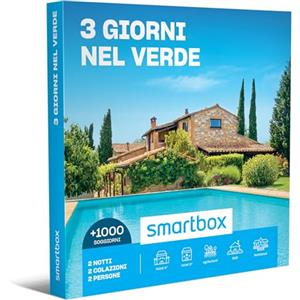 Smartbox - Cofanetto Regalo per Uomo o Donna - 3 Giorni nel Verde - Idee Regalo Originale - 2 Notti con Colazione per 2 Persone