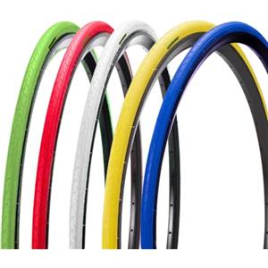 ECOVELO 2 COPERTONCINI COLORATI 700X23C (23-622) + CAMERE VALVOLA PRESTA PNEUMATICI SLICK FIXED PER BICICLETTA DA CORSA GOMME STRADA ROAD (BLU, 48mm)