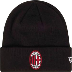 AC Milan A.C. Milan - New Era Cappello, Berretto Invernale da Uomo, Unisex, Prodotto Ufficiale, Berretto (Nero), Adulto