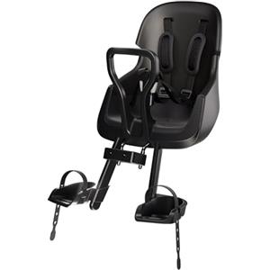 Bobike Seggiolino anteriore per bicicletta Bobike Exclusive Evolve Mini - Seggiolino frontale per bambini, montaggio sul tubo sterzo, design avvolgente, poggiapiedi regolabili, 9-36 mesi, fino a 15 kg