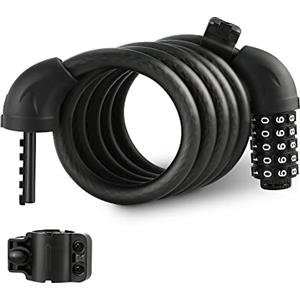 ValueMax Lucchetti Cavo Blocco per Bicicletta, Lucchetto Bici Antifurto a Combinazione 5 Cifre, Cavo Acciaio 12mm 150cm Senza Chiavi per Bicicletta e Scooter Elettrico