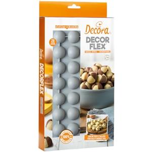 Decora 9260430 Stampo in Silicone Platinum flessibile, Made in Italy, di alta qualità, da 28 cavità, per una Mezza Sfera da Ø 30 X 15 H Mm, per preparazioni dolci e salate sia da forno che da frigo.