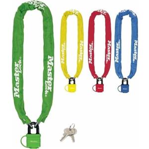 Master Lock Lucchetto Bici, Chiave, 90 cm Catena, Colore Casuale, 8390EURDPROCOL, Da utilizzare con bici elettriche, da montagna, da strada, pieghevoli