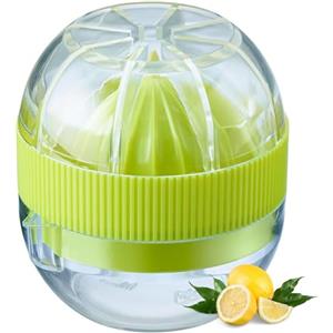 Westmark Spremiagrumi compatto con vaschetta e coperchio, Diametro: 7,2 cm, Capacità: 50 ml, Plastica, Fresh and Fruity, Trasparente/Verde, 30932280