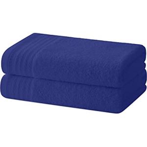 Degrees home - Set 2 Asciugamani - Asciugamani da Bagno - 100% Cotone - 480g/mq - 100x50 cm - Marino