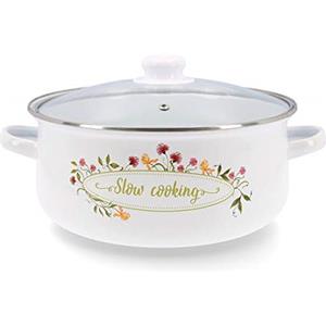 Quid Memory - Pentola in acciaio smaltato, adatta per vetroceramica, elettrica, antiaderente