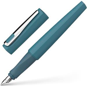 Schneider 168824 - Penna stilografica Tomo (ricaricabile con cartucce di inchiostro standard, adatta per destrimani e mancini) Deep Sea