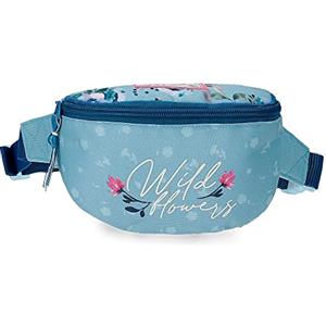 Movom Wild Flowers Piccolo Marsupio Blu 27x11x6,5 cm Poliestere