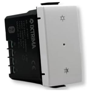IXTRIMA Interruttore dimmer connesso Smart Zigbee/Tuya Wifi frutto modulo compatibile con supporti Bticino Matix bianco