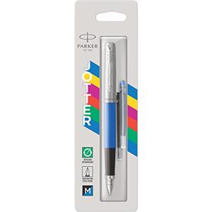 Parker Jotter Originals penna stilografica | finitura classica color blu | pennino medio | inchiostro blu e nero
