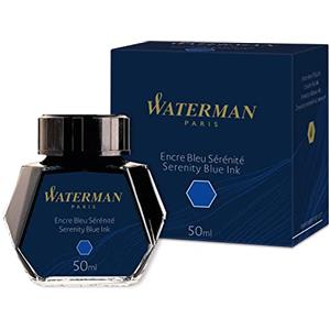 Waterman inchiostro per penna stilografica | blu sereno | bottiglia da 50 ml