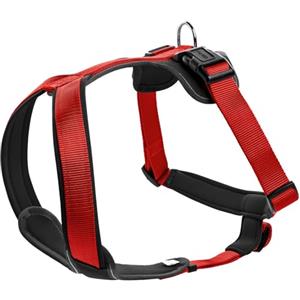 Hunter Pettorina in neoprene per cani, in nylon, con imbottitura morbida in neoprene, Rosso/Nero, 60-76/M-L