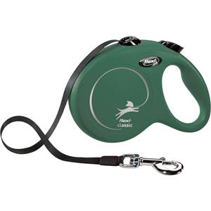 FLEXI - Guinzaglio New Classic L Nastro - Sistema di Frenata Confortevole - Componenti Riflettenti - Compatibile LED - Estensibile Multi Box - 5 m - Per Cani Fino a 25 kg