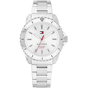 Tommy Hilfiger Orologio con Movimento al Quarzo a Tre Lancette per i Giovani con Cinturino in Acciaio InossidabileArgentato - 1720051, Silver