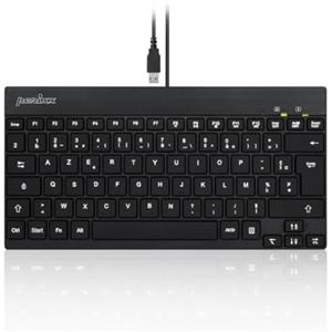 Perixx USB PERIBOARD-326 Mini tastiera cablata retroilluminata con tasti a basso profilo, QWERTY Italiano