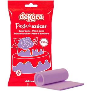 dekora - Pasta di Zucchero Viola 250g - Sugar Paste - Pasta zucchero per torte - facile da usare - Kosher, Halal e Senza Glutine