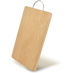 Fackelmann Tagliere in legno di faggio, per tagliare e servire verdure, salumi, formaggio, affettati, tagliere da cucina con maniglia, dimensioni 33x21x1,5 cm