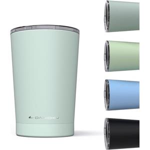 Daikoku Thermos da Caffè 330 ml in Acciaio Inossidabile | Bicchiere termico a doppia parete isolante senza BPA | Mantiene le bevande fredde per 12 ore e calde per 5 ore | Colore Verde Pastello