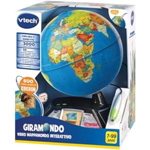 VTech Giramondo Video Mappamondo Interattivo Bambini 7-99 Anni