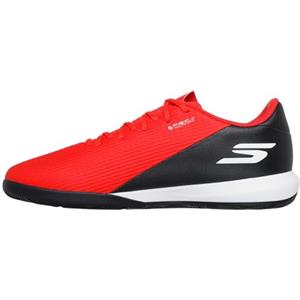 Skechers SKX_2 Academy IC - Scarpe da Calcio da Uomo, Leggere, con Tacchetti, Colore Rosso Sintetico/Bordo Nero, Taglia 44