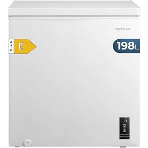 Cecotec Congelatore Orizzontale 198L Bolero CoolMarket Chest 198P White E. Cestello con Maniglie, Controllo Elettronico LED, UltraContact D-Cool, Dual Function, Porta ZeroG (80º-30º), Fast Freezing