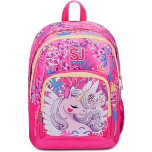 Seven SJ GANG STYLE JAM GANG Zaino Scuola Advanced, Rosa, Unicorn Led, Zaino Doppio Scomparto Con Tasca Porta PC o Tablet, Tasca Porta Borraccia e Organizer, Zaino Scuola Elementare, Zaino Bambina