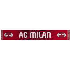 A.C. Milan AC Milan, Sciarpa Ufficiale, Jacquard, Acrilico, Taglia unica, Grafica