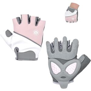 OTraki Guanti da fitness da donna, antiscivolo, con imbottitura spessa, traspiranti, con linguette per sollevamento pesi, allenamento della forza, ciclismo, arrampicata, canottaggio, taglia M