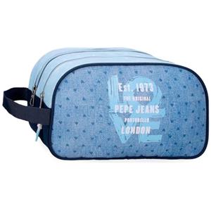 Pepe Jeans Noni Denim Nececer Adattabile Blu 26 x 16 x 10 cm Poliestere by Joumma Bags, blu, Taglia unica, Necessità adattabile