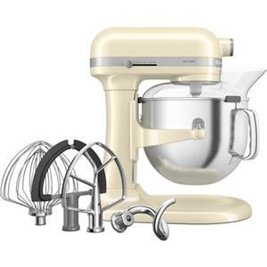 KitchenAid Robot da Cucina - Artisan - Robot da cucina multifunzione con ciotola sollevabile - Con 5 accessori in acciaio inox - 6,6L - Crema