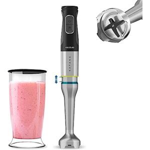 Cecotec Frullatore a immersione Katana TotalDestroy 1500xl DK, 1500 W, 21 velocità e turbo, 4 fogli con titanio nero, antisalpaduras, piede extralargo, vetro da 800 ml, con coperchio.