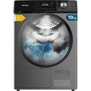 Cecotec Asciugatrice Pompa di Calore 10 Kg Bolero Dresscode Dry 10355 Steel. Classe Equivalente A++, 14 programmi, 4 Livelli Asciugatura, Funzioni Stop&Go, Avvio Ritardato, KidLock, DiamondCare, Inox