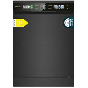 Cecotec Lavastoviglie Compatto 60cm Bolero Aguazero 6320 Dark D. 1900W, 15 Coperti, 8 Programmi, Schermo FullColor XXL, Smart Wash, Turbo Dry+, AutoClean, Mezza Carica, Avvio Ritardato, ChildLock
