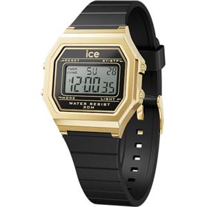 ICE-WATCH - ICE digit retro Black gold - Orologio nero da Donna con Cinturino in plastica - 022064 (Small)