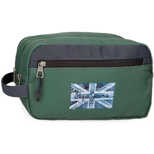 Pepe Jeans Borsa da toilette adattabile Jebb Verde 26x16x10 cm Poliestere 4,99L di Joumma Bags