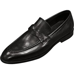 Tobysper Mocassini da uomo in pelle, morbide, slip-on, leggere, da lavoro, piatte, estive, eleganti, traspiranti, alla moda