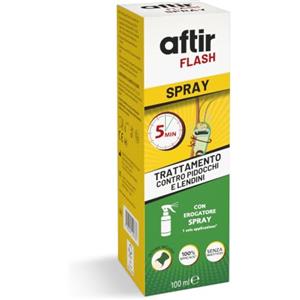 Aftir Flash Spray Antipidocchi 100 ml con Pettine, Azione Rapida
