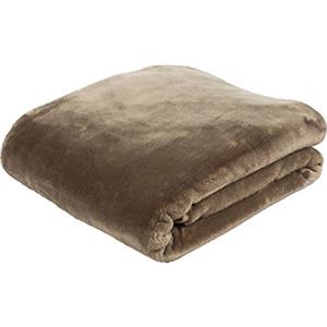 Gözze - Morbida Coperta Premium, Sensazione Cashmere, Microfibra, 180 x 220 cm - Tortora